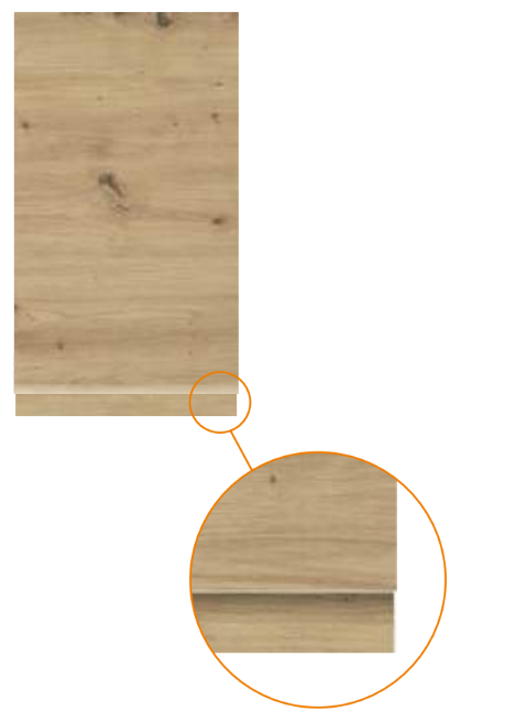 TAFLA B front with a bevelled grip edge, close-up