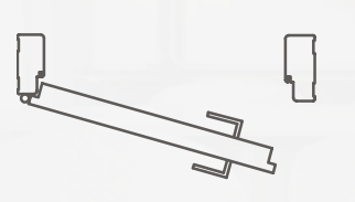 Left-hand door frame and leaf